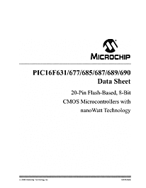 DataSheet PIC16F631 pdf